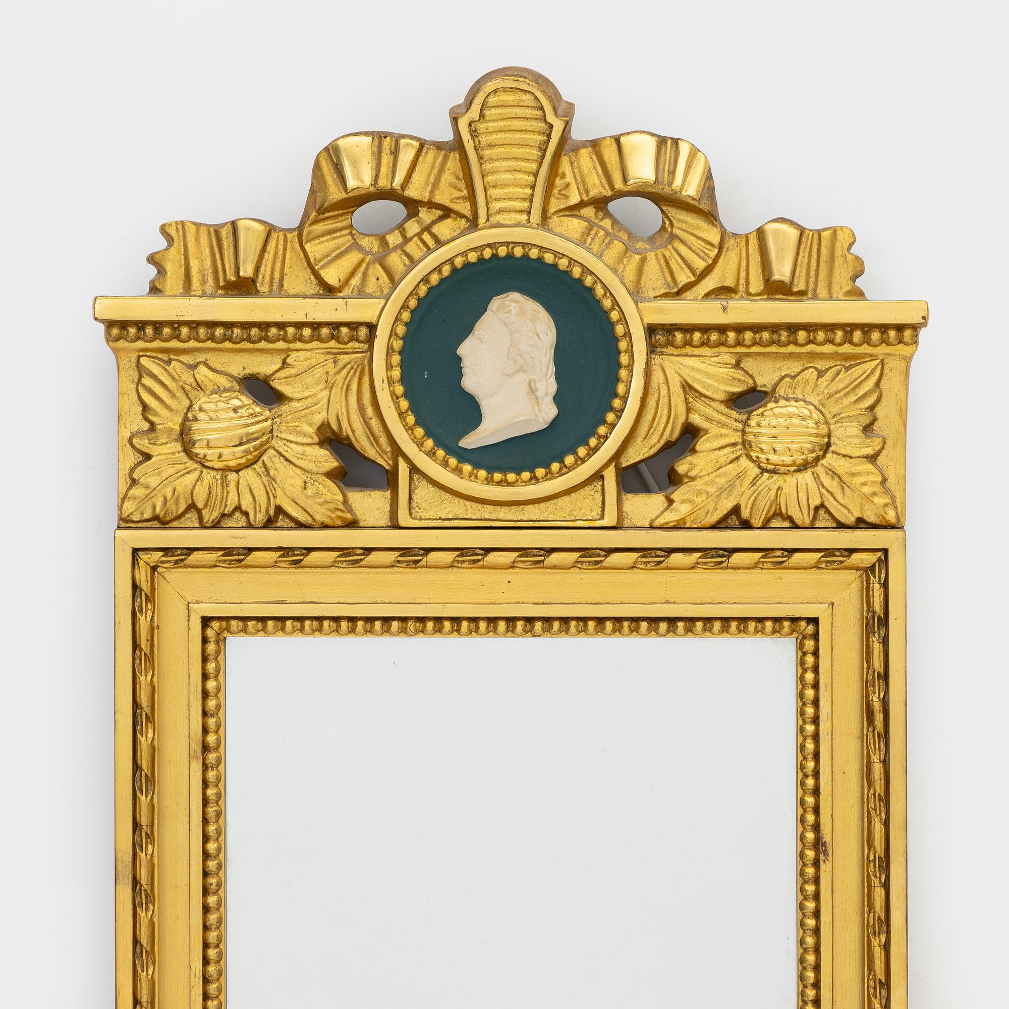 Mirror, Gustavian style, circa the mid-20th century.