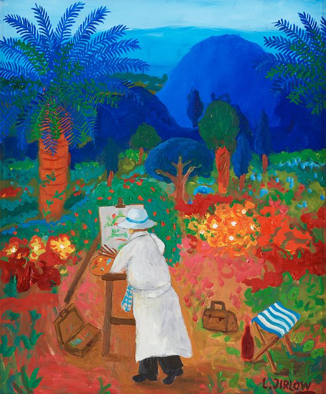 Lennart Jirlow, Painter by the easel.