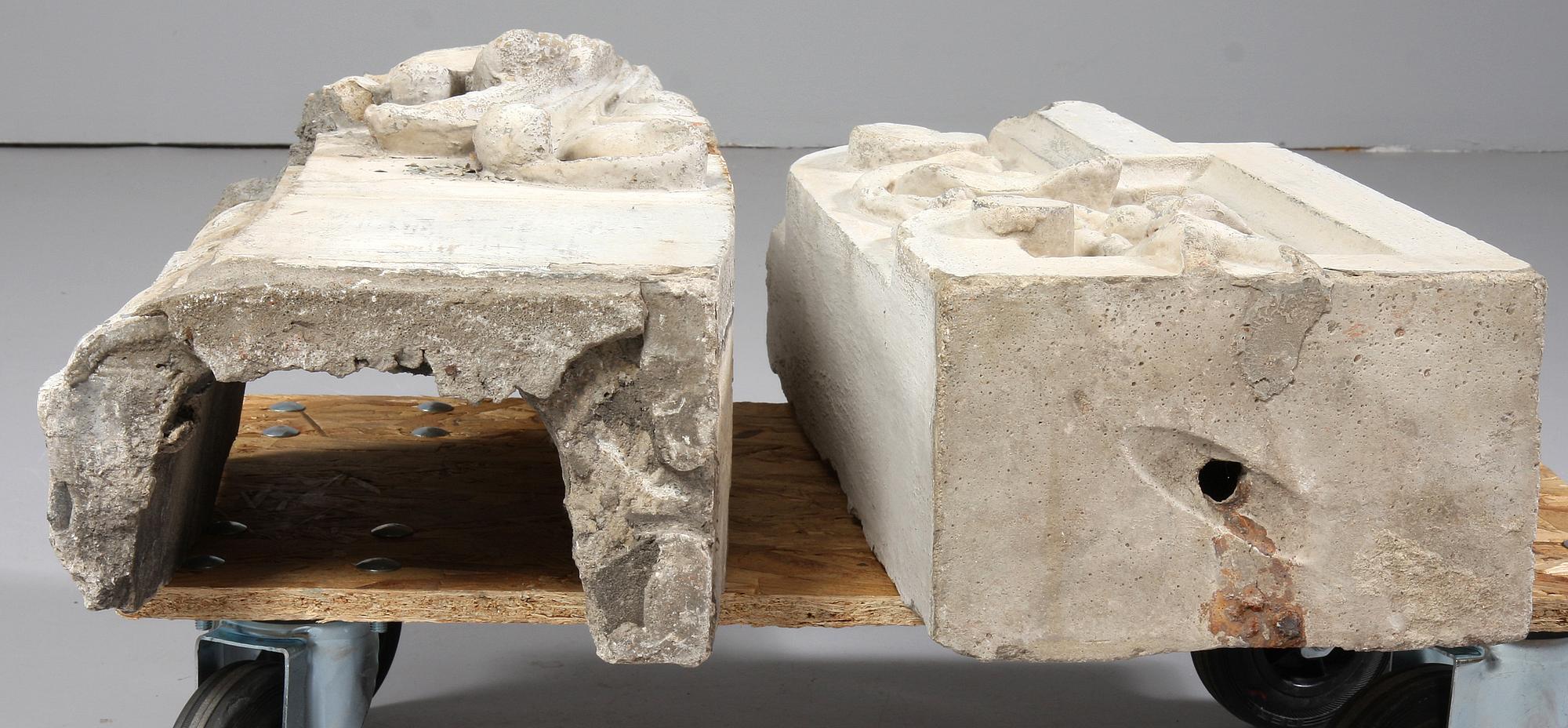 DEKORELEMENT FÖR HUSFASAD, 2 st, cement, 1899.