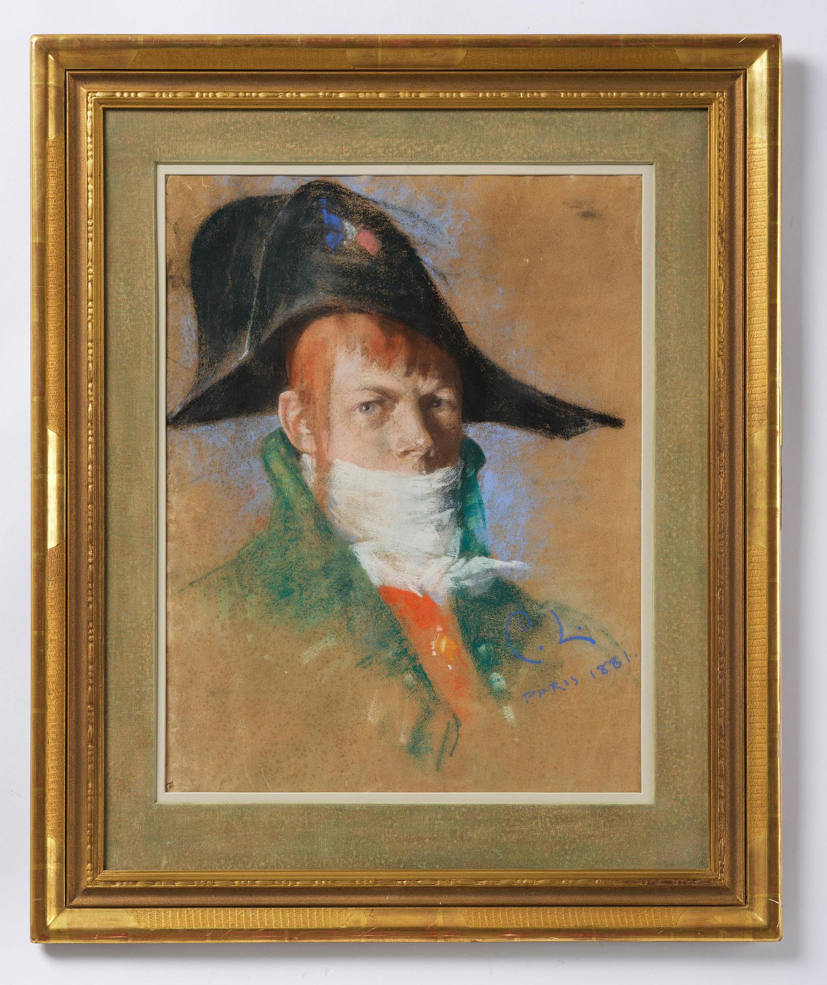 Carl Larsson, "Tyst protest / Carl Larsson som Napoleon" ("Quiet protest / Carl Larsson as Napoleon").