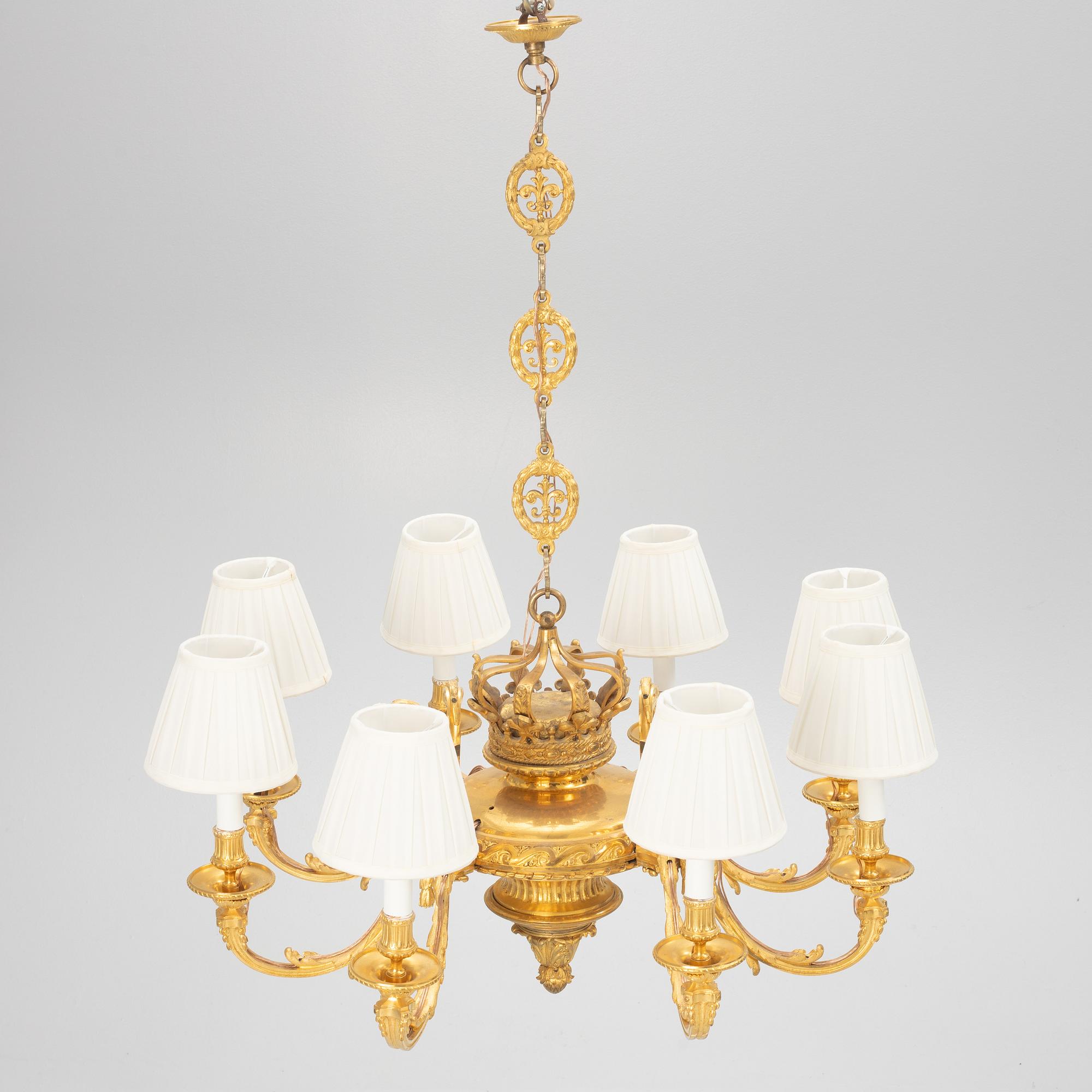 An Empire style ceiling light, second half of the 20th Century.