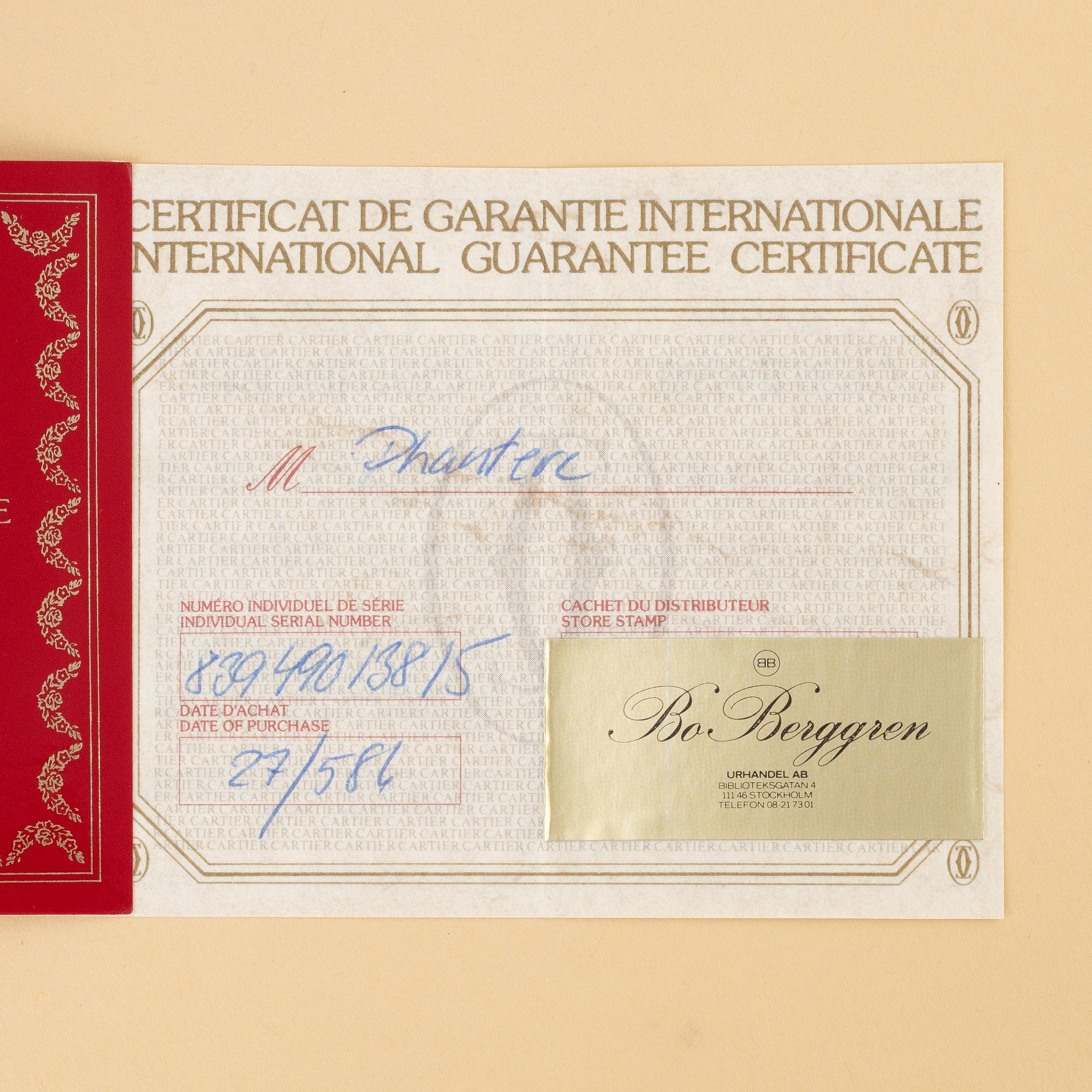 Cartier, Panthère, ca 1986.
