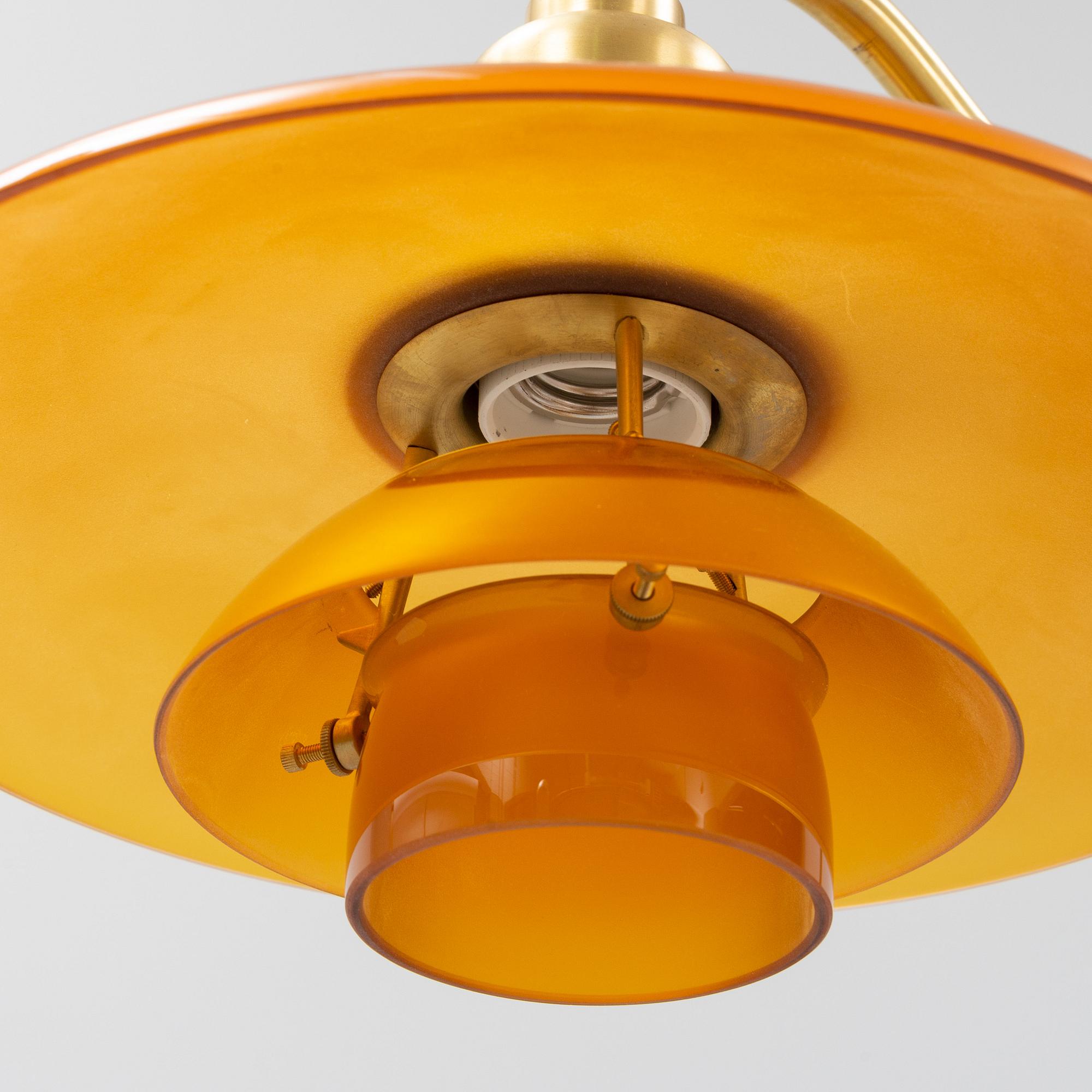 Poul Henningsen, a model 'PH 3/2 The Water Pump Limited Edition' brass floor light, Louis Poulsen, Danmark, 2019.