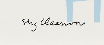 Stig Claesson, collage, signerad.