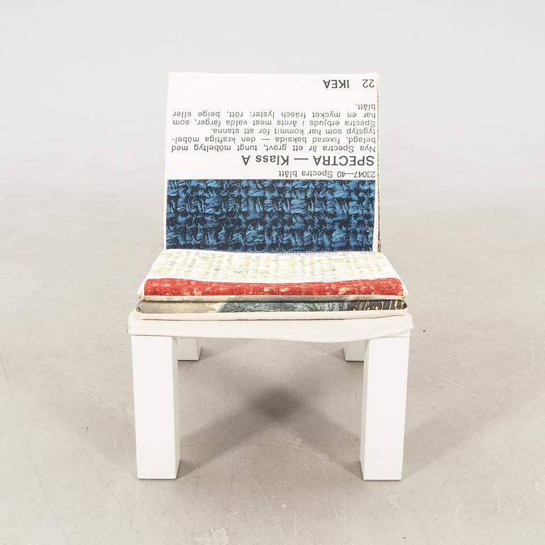 Front design by S Lagerqvist, C van den Lancken, A Lindgren, and K Sävström, armchair, "Selma", PS series IKEA 2009.