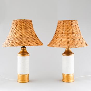 A pair of table lamps from Bergboms, 20th century.