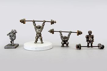 Yngve Lundell, skulpturer 4 st signerade.