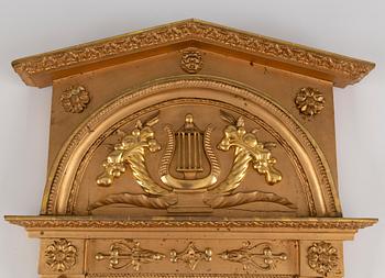 A Swedish mirror and console table, Empire, first half of the 19th century.