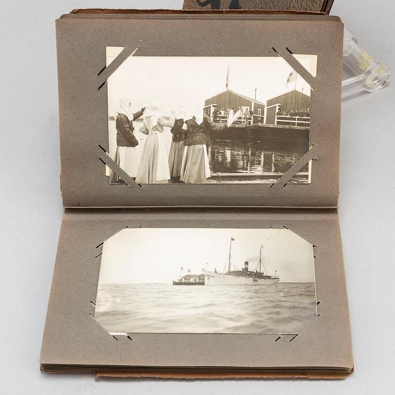 MIA GREEN, photographs from WWI Haparanda in two albums stamped and dated 1915.