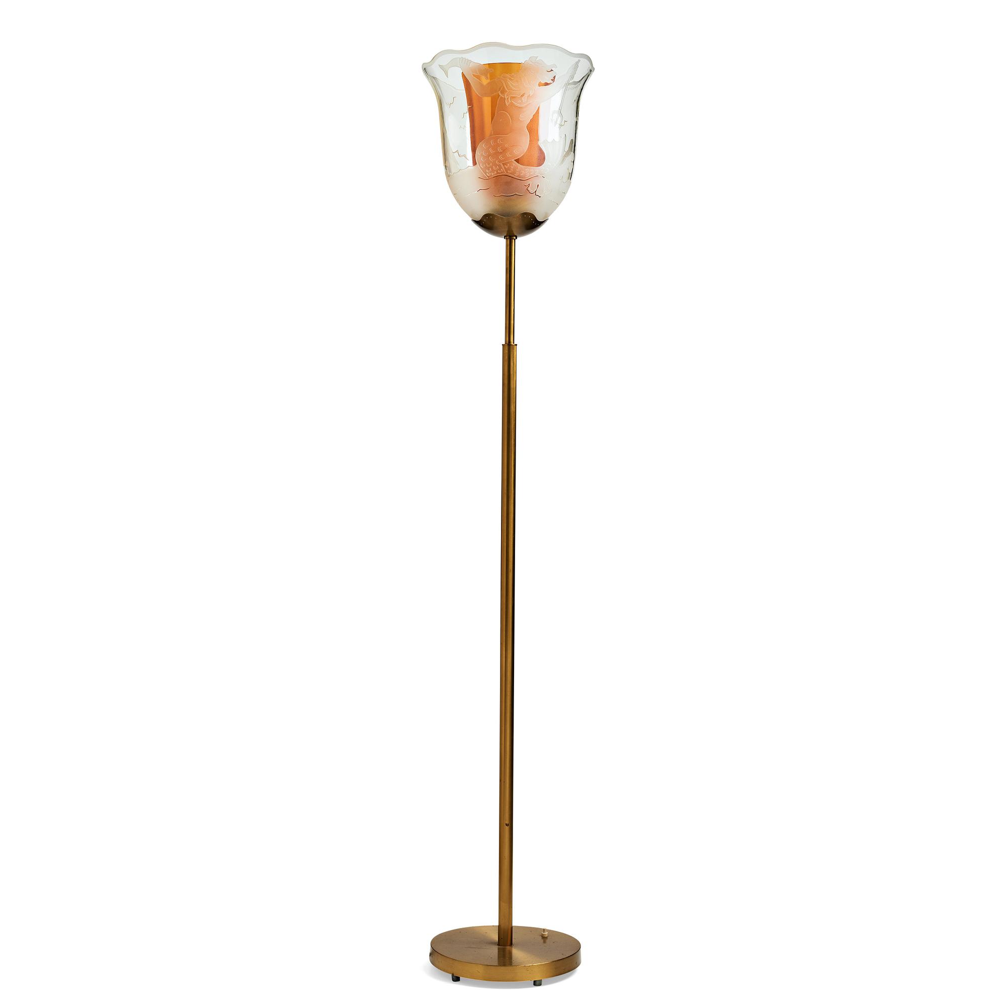 Kjell Löwenadler, golvlampa, Glössner & Co, Stockholm 1940-tal, modell G-4.