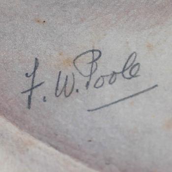 OKÄND KONSTNÄR, akvarell, signerad Poole, sent 1800-tal.