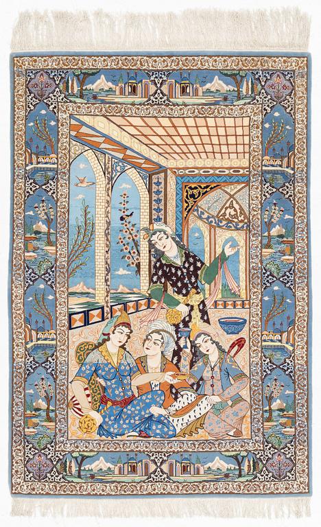 Matta, Isfahan, figural, ca 155 x 105 cm.