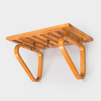 Alvar Aalto, hattuhylly/ naulakko, malli 113, O.Y. Huonekalu- ja Rakennustyötehdas A.B 1930-luku.