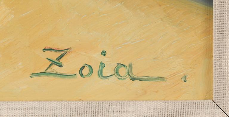 ZOIA KRUKOVSKYA LAGERKRANS, olja på pannå, signerad.