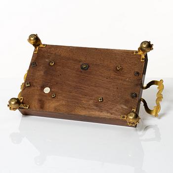 A French late Empire ormolu and cut-glass writing stand, ca 1830.