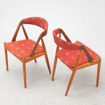 Kai Kristiansen, chairs, 4 pcs, "Pige/T21", Denmark, 1950s/60s.