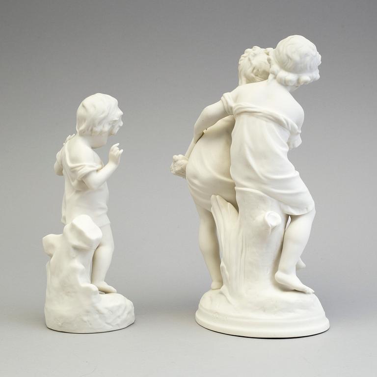 TWO PARIAN FIGURES, Gustafsberg 1920/23.