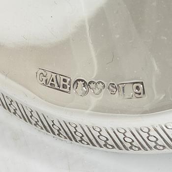 Guldsmedsaktiebolaget (GAB), Ljusstakar, 4 st, silver, GAB, Stockholm 1961-68.