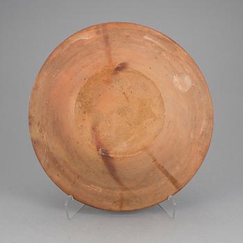 SKÅLFAT, lergods, allmoge. Hälsingland. Daterad 1855.