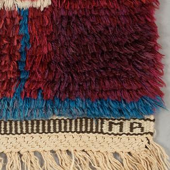 Marianne Richter, A CARPET, "Rutig brokig rya", knotted pile, ca 112 x 88 cm, signed AB MMF MR.