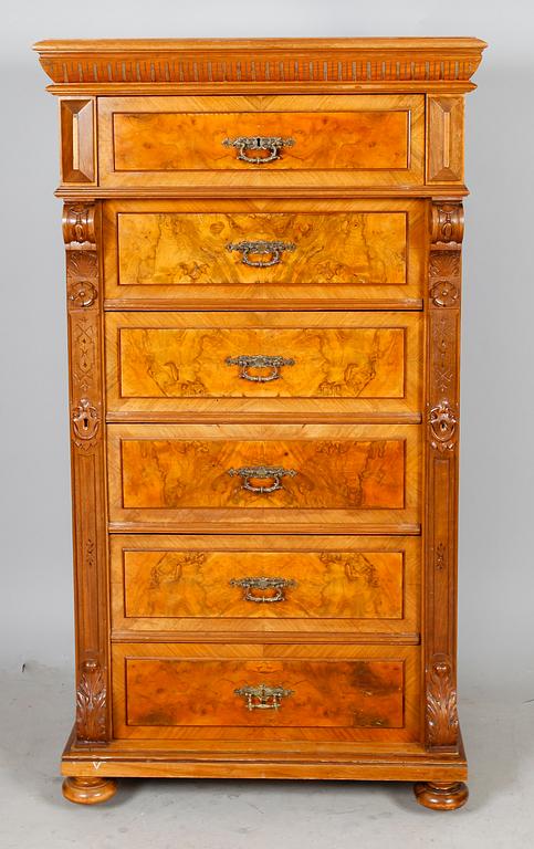 HERRBYRÅ, nyrenässans, sent 1800-tal.