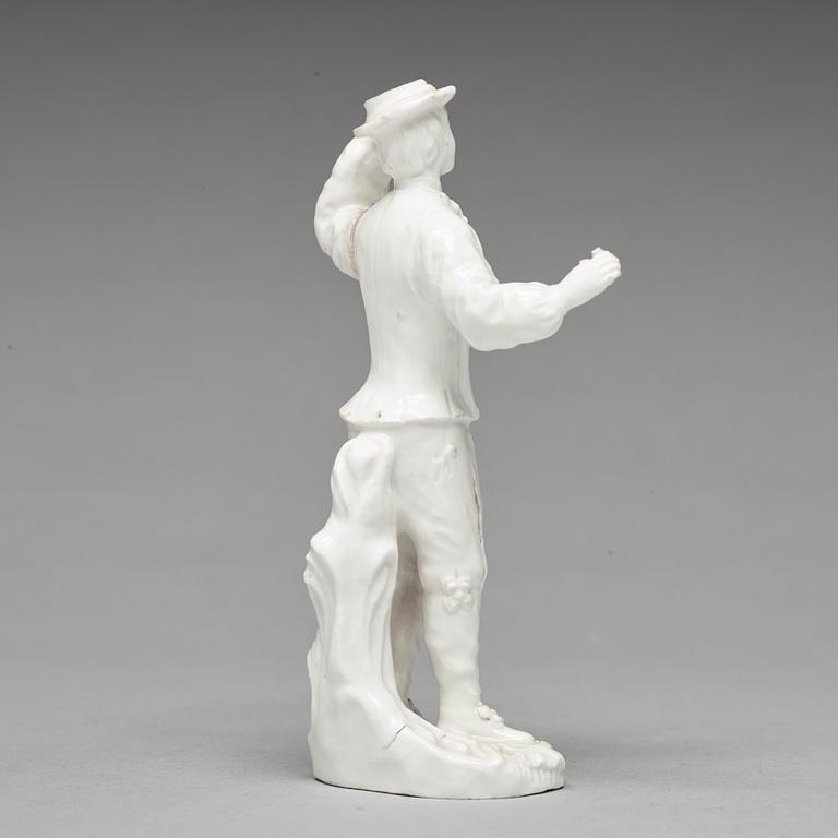 A Swedish soft paste Marieberg porcelain figure, 18th Century.