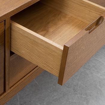 An oak veneered sidebaord, Stockholm series, IKEA.