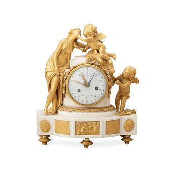 1344. A Louis XVI late 18th century mantel clock.