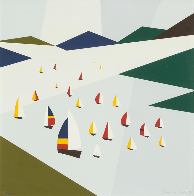 Franco Costa, silkscreen in colours, 1976, signed 99/125.