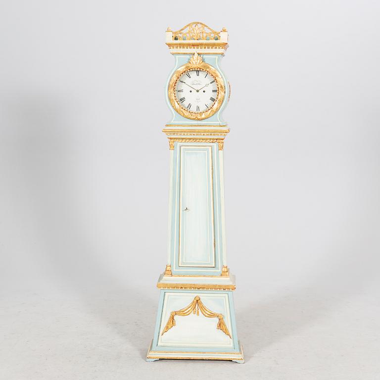 A 19th century painted Bornholms grandfather clock.