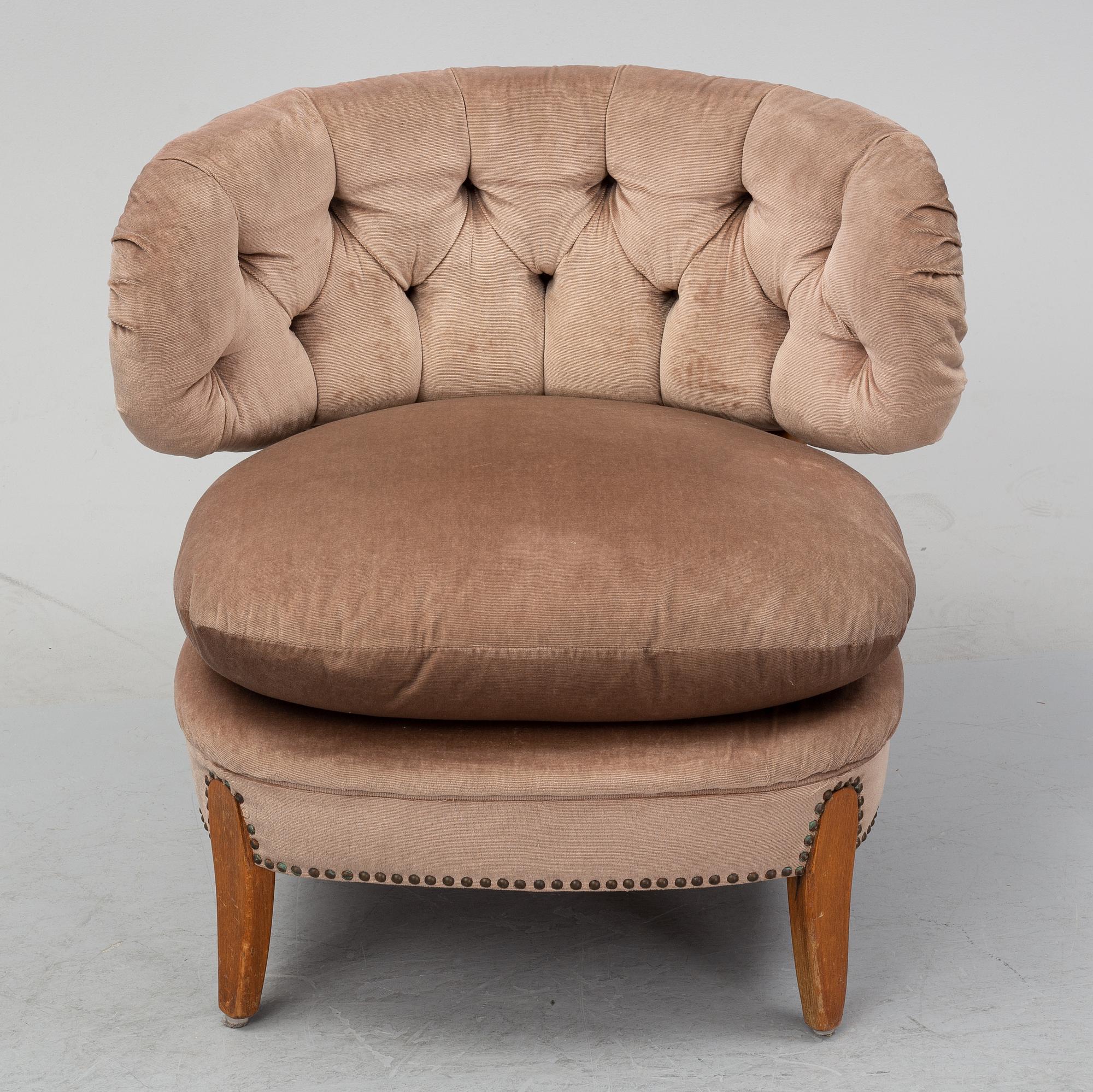 Otto Schulz, a "Schulz" easy chair, Jio Möbler, Jönköping, Sweden, mid 20th century.