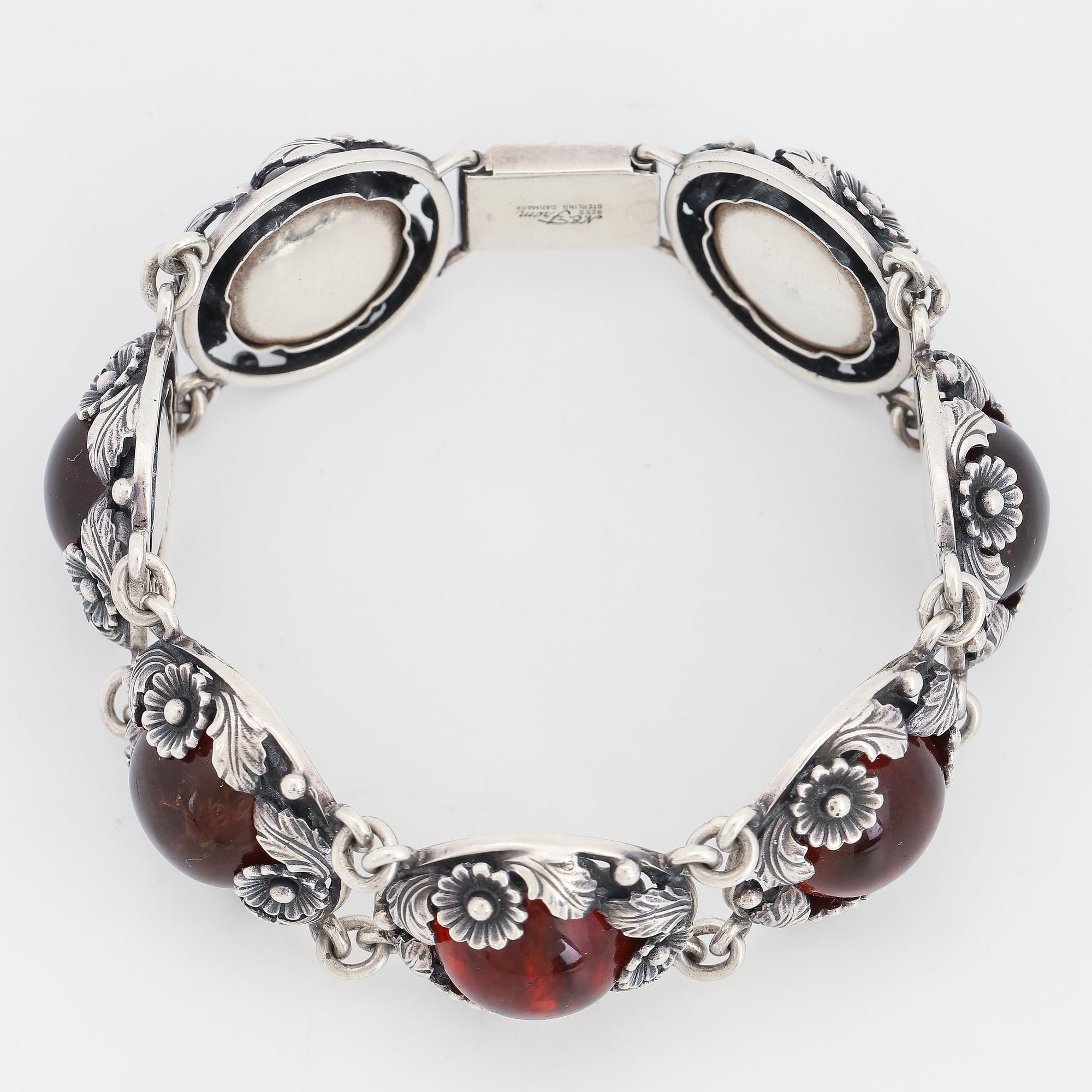 Nils Erik From silver and amber bracelet.