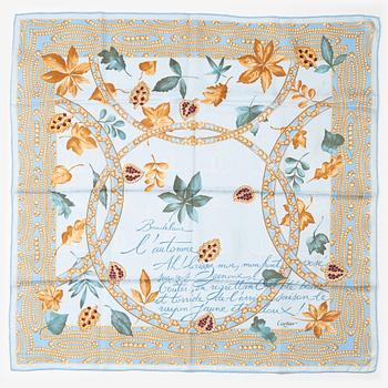 Cartier, scarf, "Poem de Baudelaire".