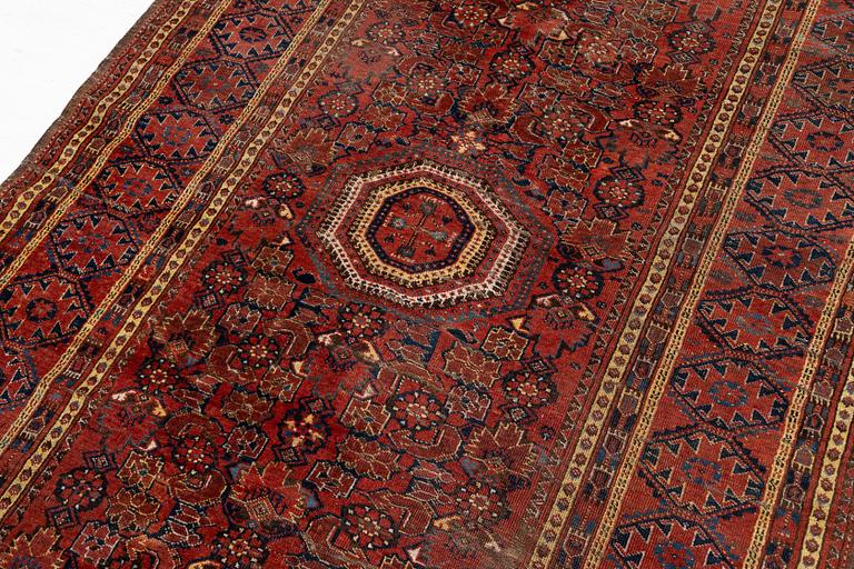 An antique Beshir rug, West Turkmenistan, c. 340 x 169 cm.