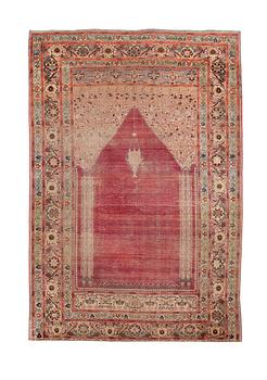 A rug, antique silk Tabriz, probably, ca 171 x 118,5 cm.