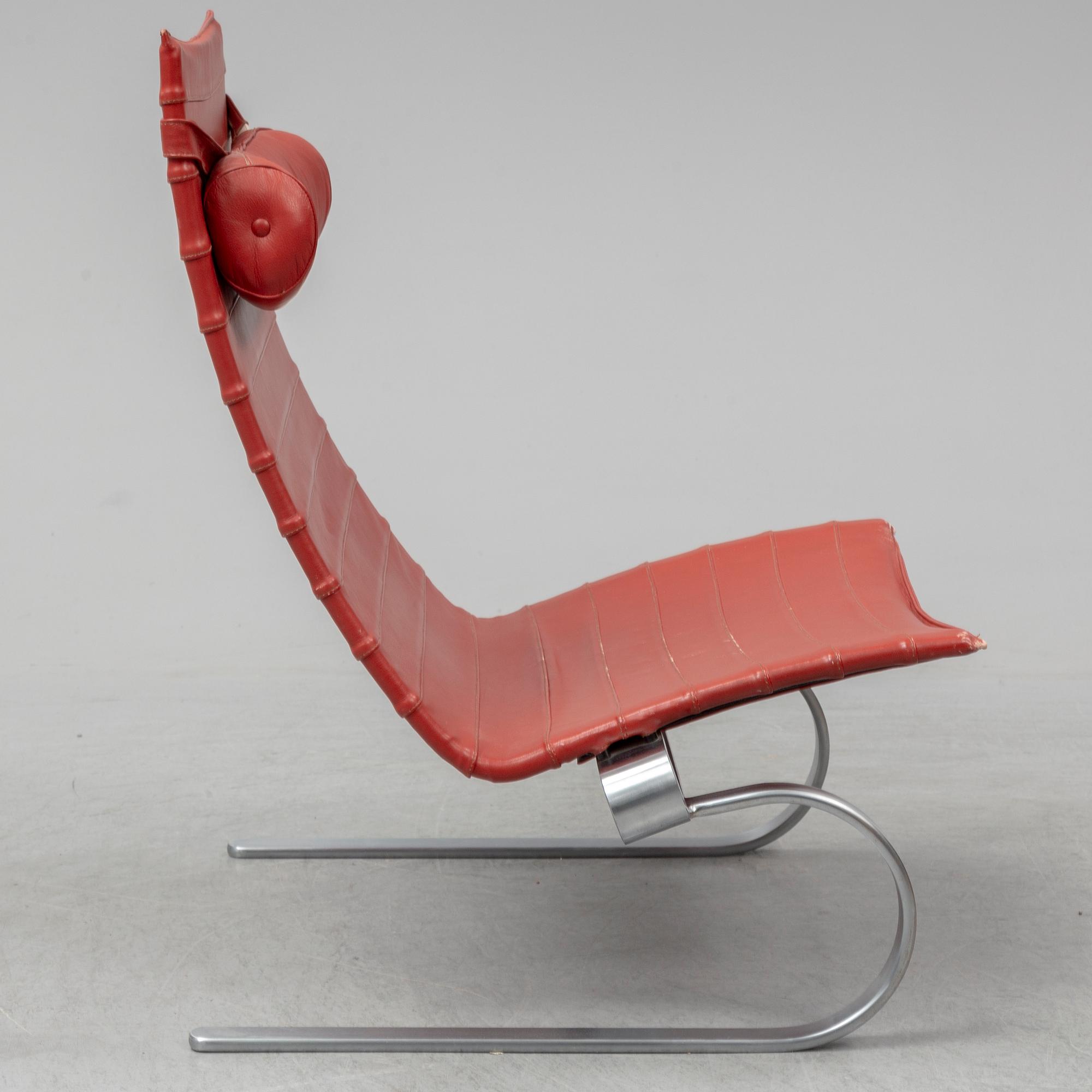 POUL KJAERHOLM, lounge chair, 'PK20', for Fritz Hansen 1986. Signed with label.