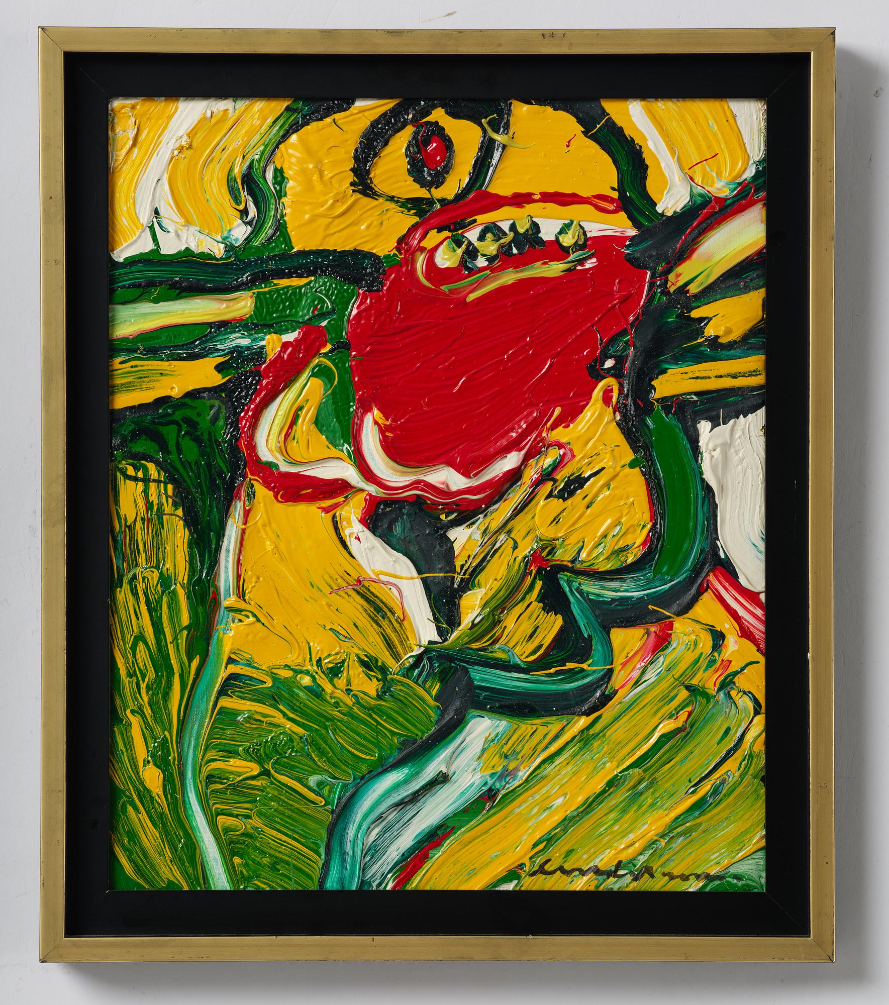 Bengt Lindström, "Figur mot gult".