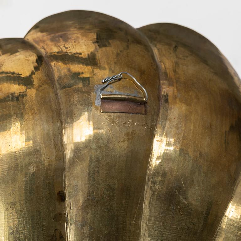 A pair of brass wall sconces, 20th century.