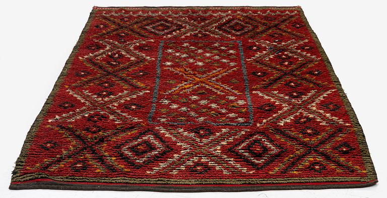 A knotted pile bed cover c. 205 x 134 cm, Finland, mid to the second half of the 19th century.