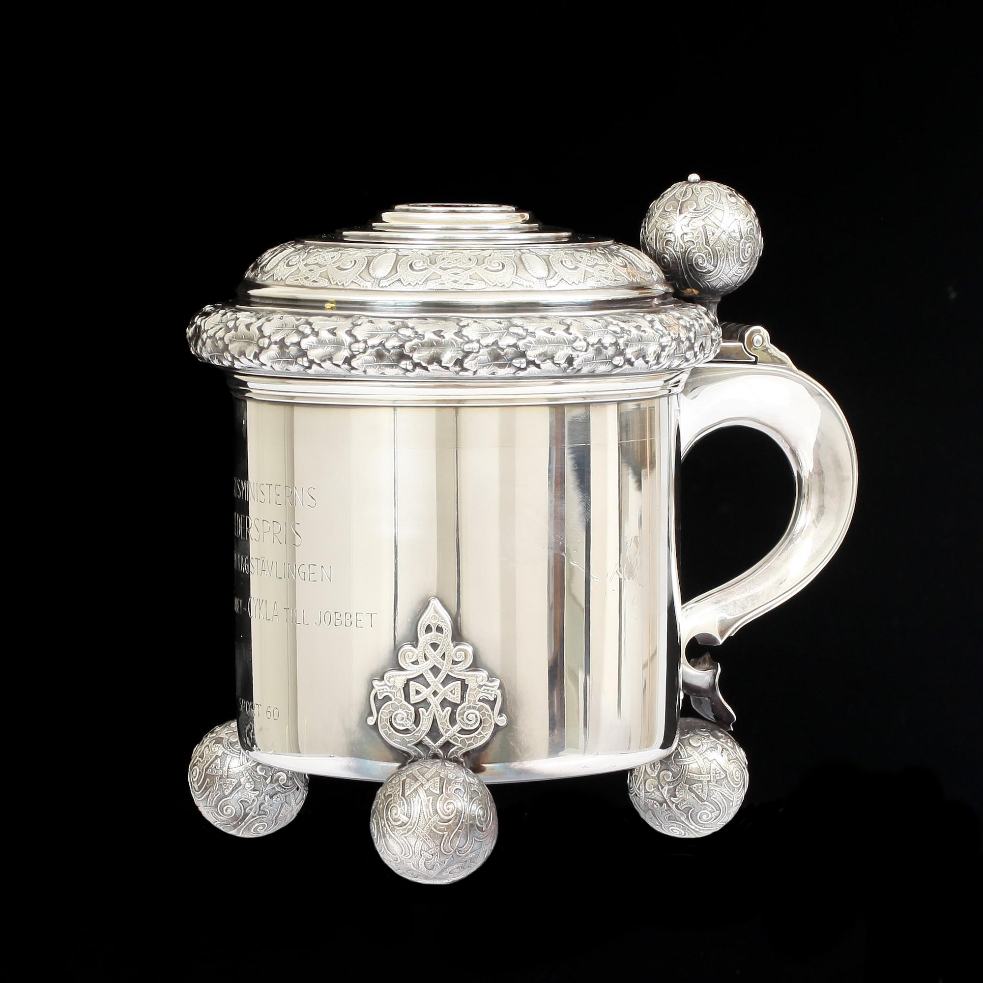 STOP, silver, G.A.B Stockholm 1958. C:a 820 g.