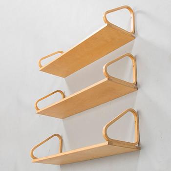 Alvar Aalto, hyllor, 3 st, modell 112B, Artek, 1900-talets slut.
