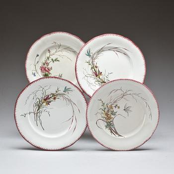 TALLRIKAR, 19 ST. Sarreguemines, Frankrike, sekelskiftet 1800/1900.