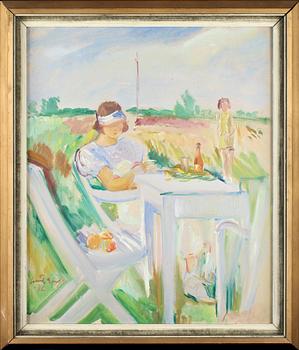 SVANTE BERGH, olja på pannå, sign och dat -36.