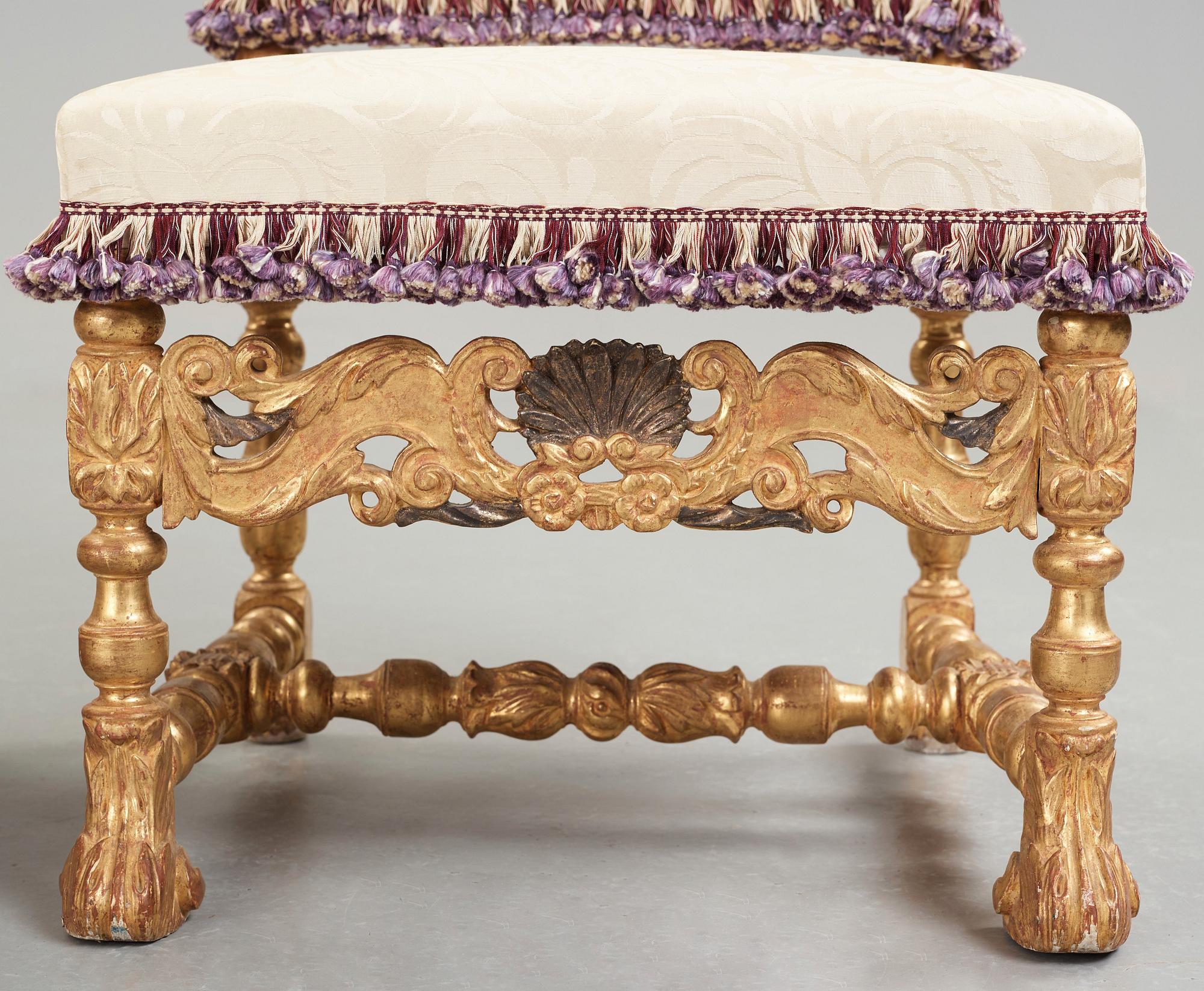 STOLAR, ett par, Frankrike, omkring år 1700, barock.