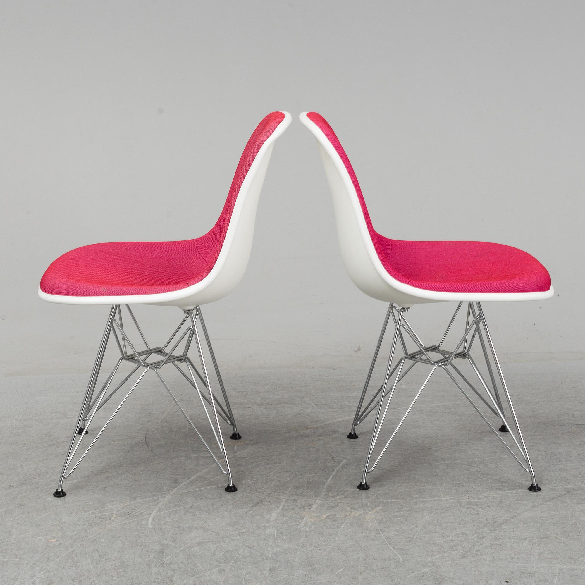 CHARLES AND RAY EAMES, six DSR chairs, Vitra, 2012.