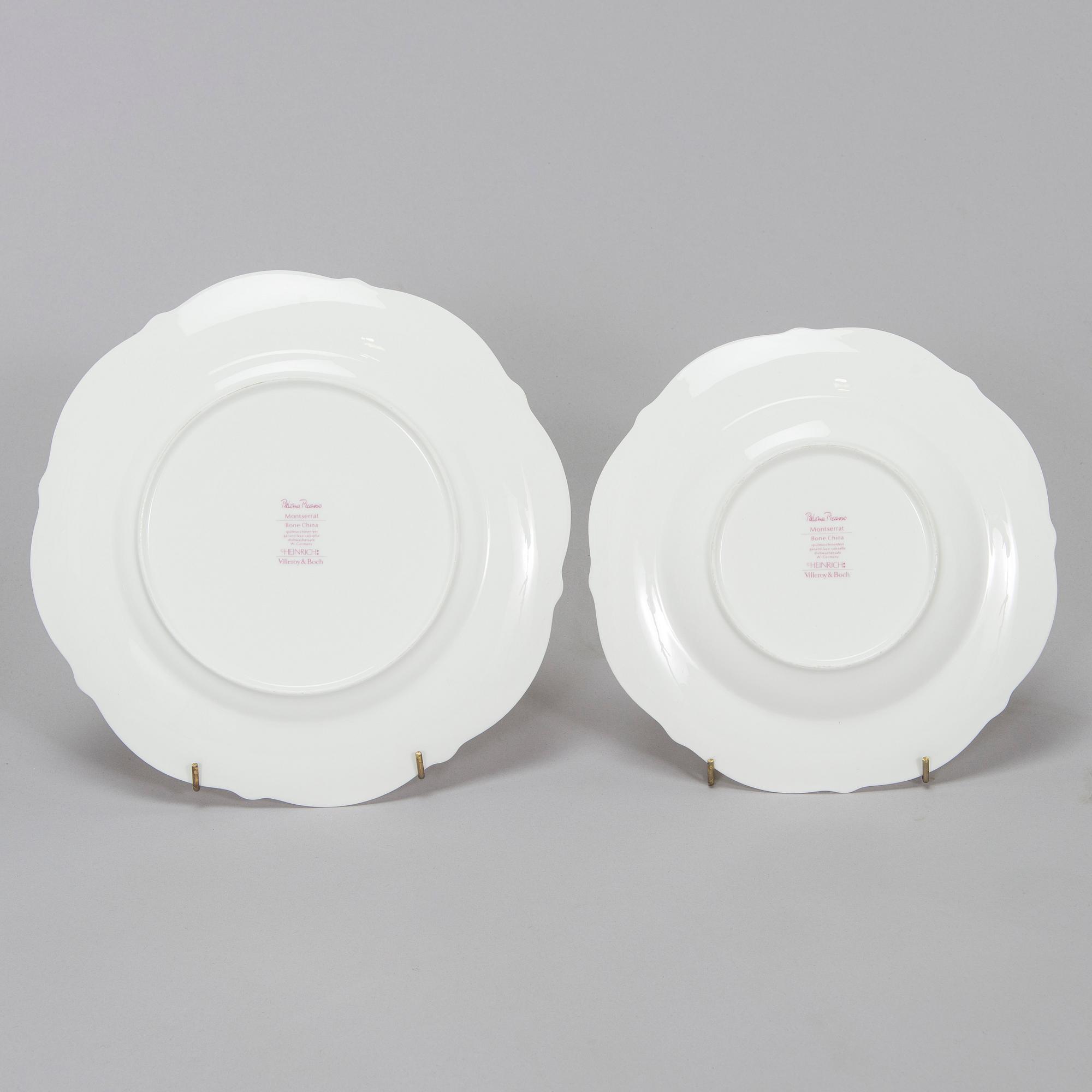 Paloma Picasso, matservis, 54 delar, benporslin, "Montserrat", Villeroy & Boch.