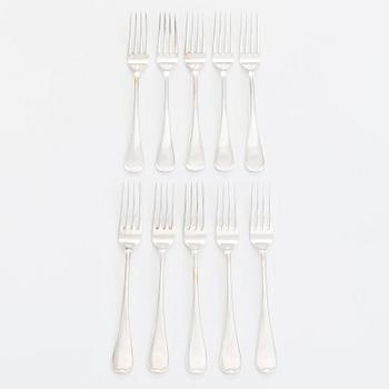 Bestick, 26 st, silver, "Gammal Svensk", GAB, Stockholm, 1950-tal.