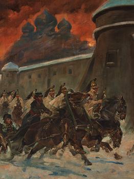 Jerzy Kossak, Napoleon outside Moscow.