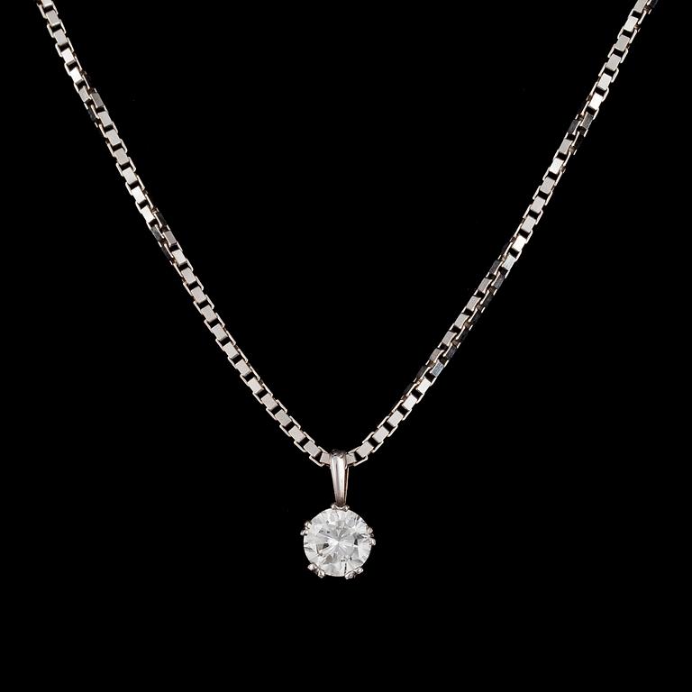 PENDANT, brilliant cut diamond, app. 1.20 cts.