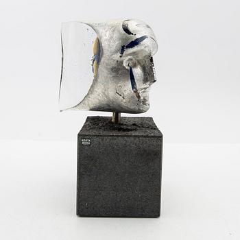 Bertil Vallien, sculpture, glass, "Janus" Limited Edition, Kosta Boda.